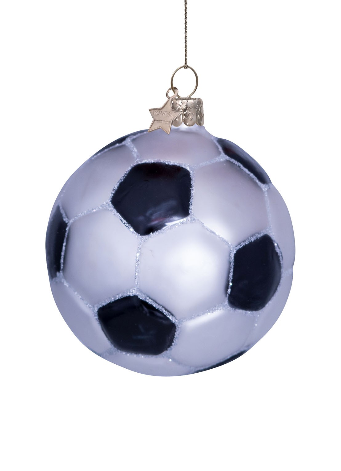Vondels Voetbal kersthanger 7 cm - voorkant 3 wit