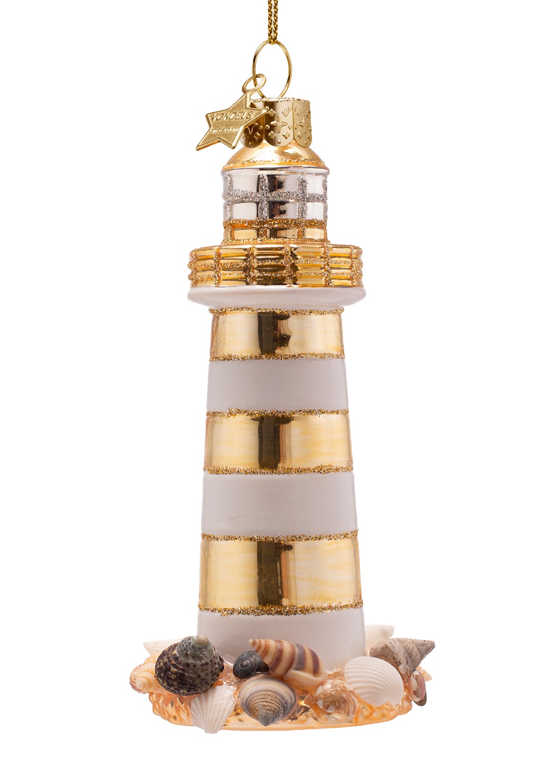 Vondels Vuurtoren kersthanger 12 cm - detail 3 goud