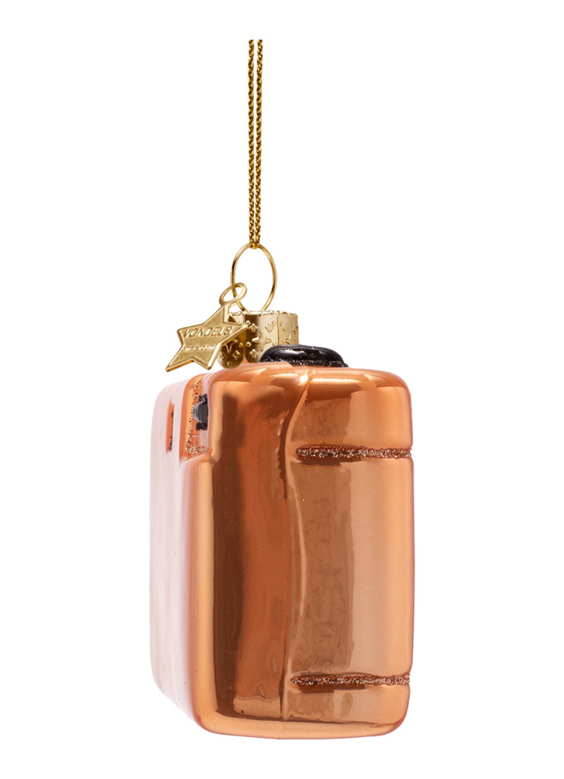 Vondels Wegwerpcamera kersthanger 6,5 cm - detail 4 brons