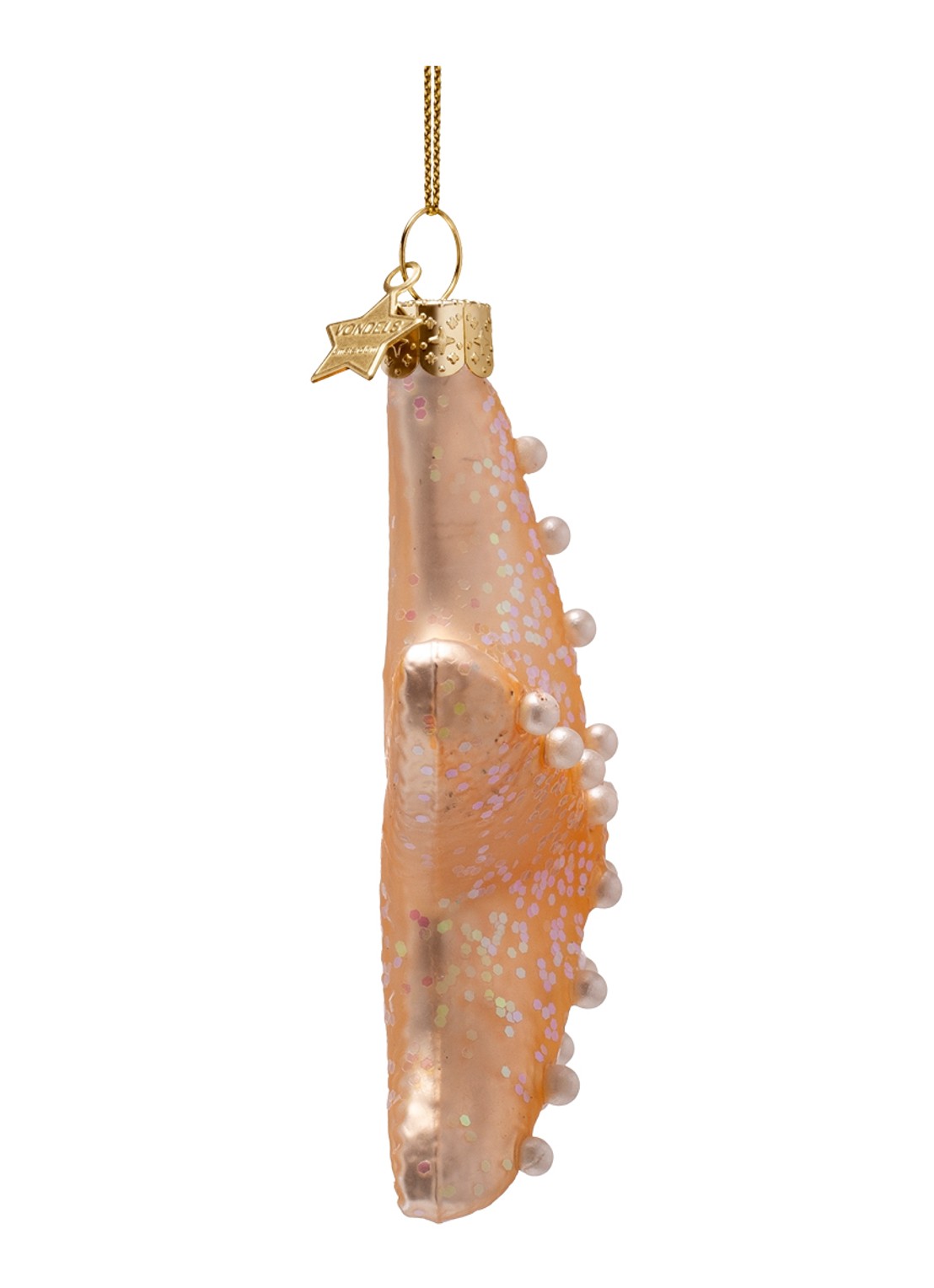 Vondels Zeester kersthanger 8,5 cm - detail 2 goud
