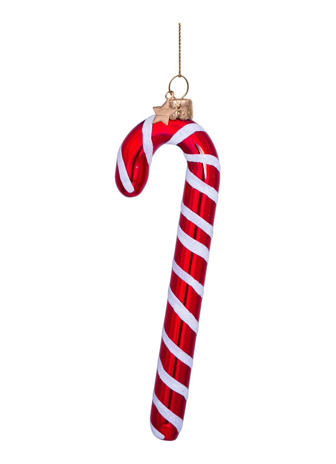 Vondels Zuurstok kersthanger 14 cm - detail 4 rood