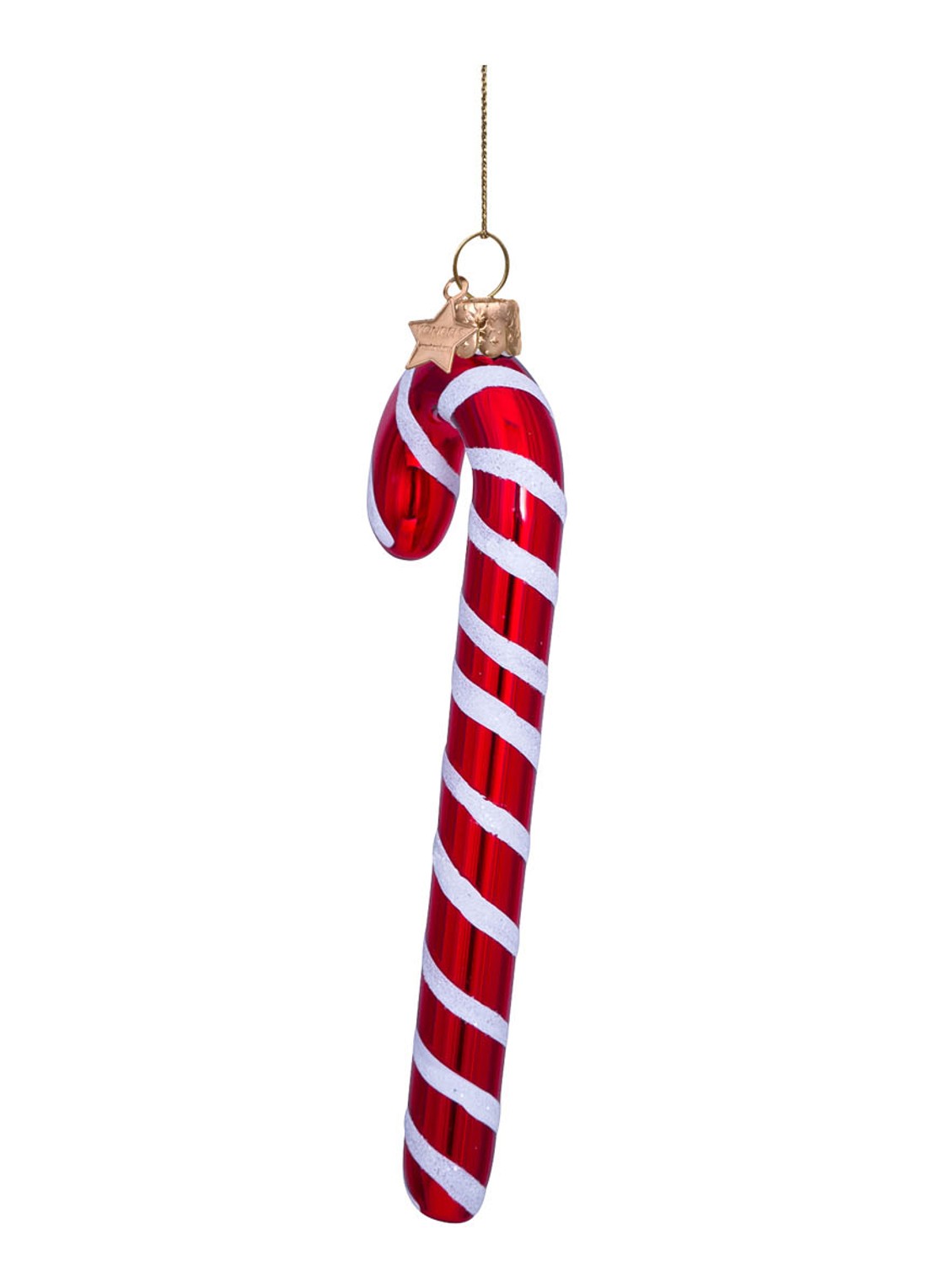 Vondels Zuurstok kersthanger 14 cm - detail 5 rood