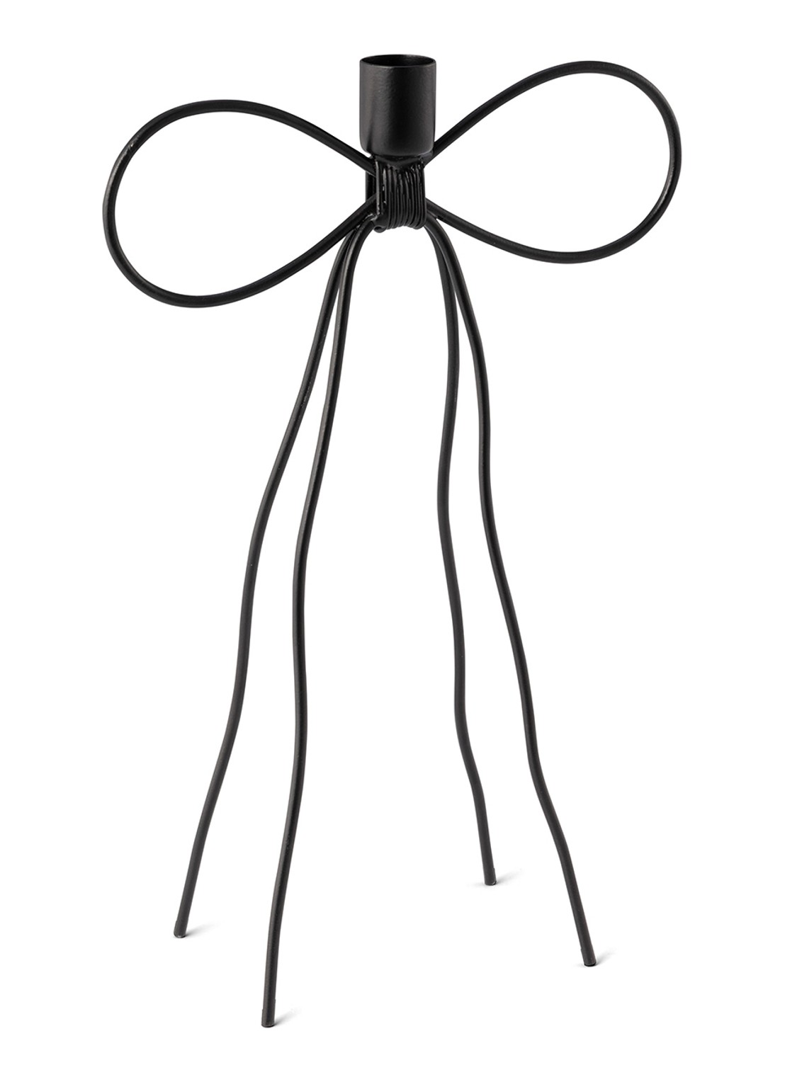 vtwonen Bow kandelaar 30 cm - achterkant 3 zwart