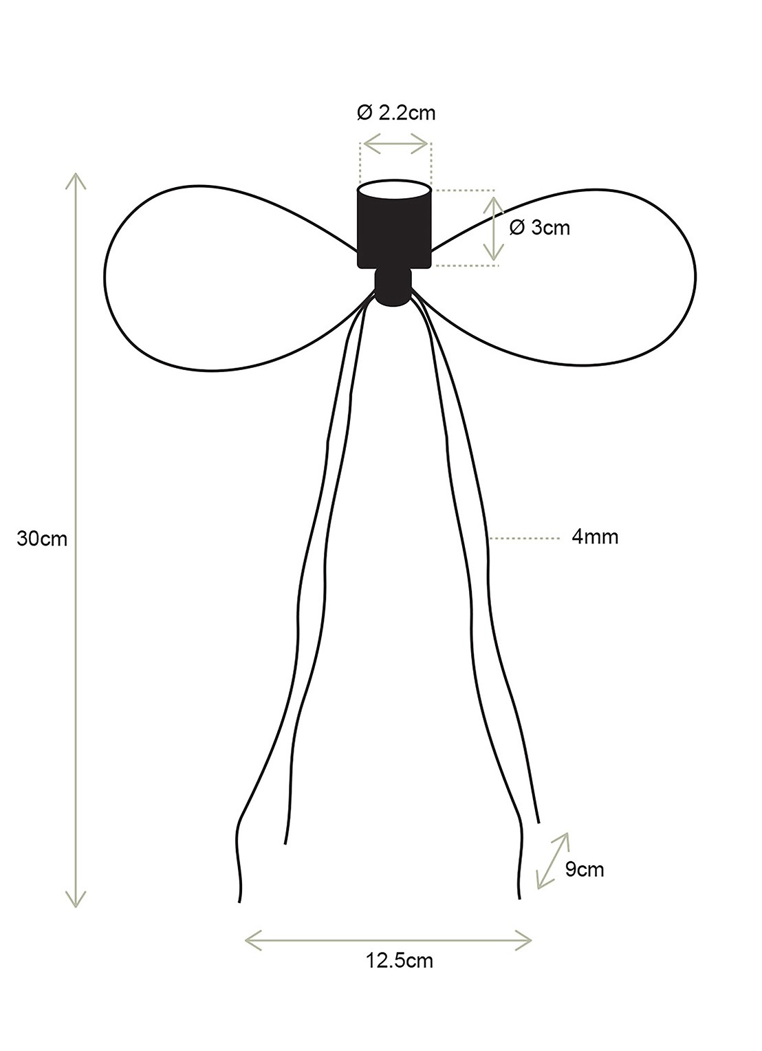 vtwonen Bow kandelaar 30 cm - detail 2 zwart