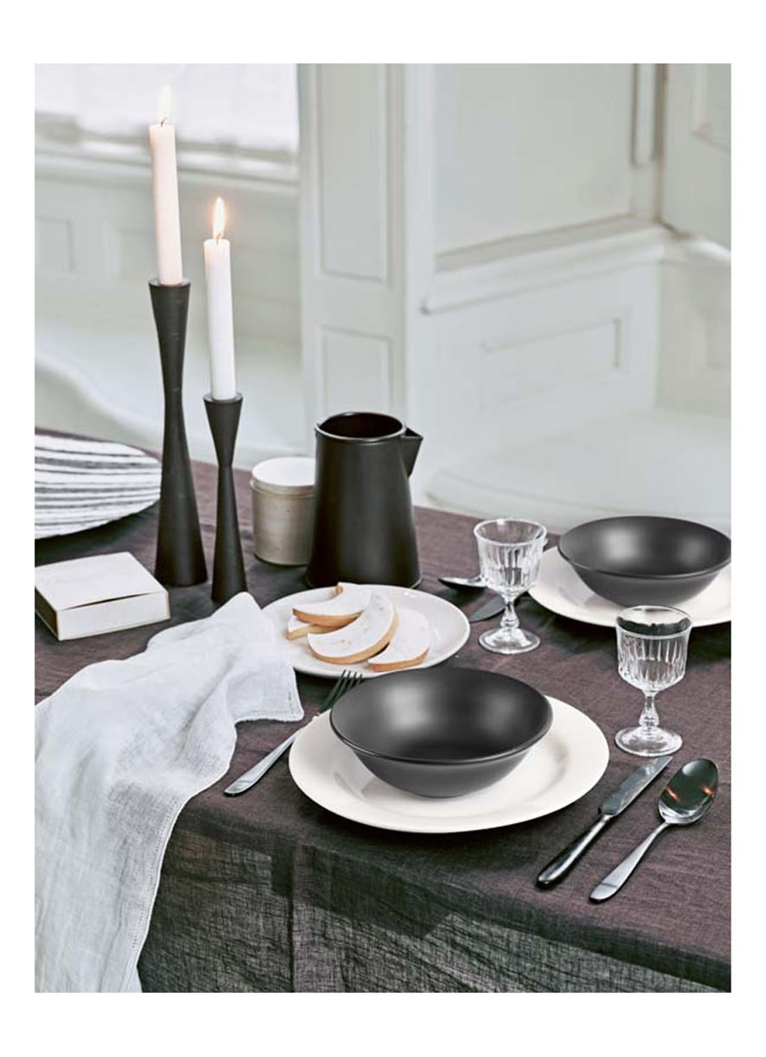 vtwonen Dinnerware serviesset 16-delig - detail 4 zwart