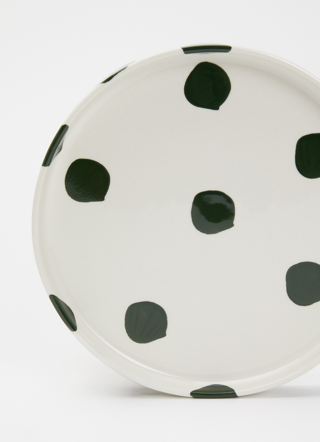 vtwonen Dots ontbijtbord 20 cm  - detail 3 donkergroen
