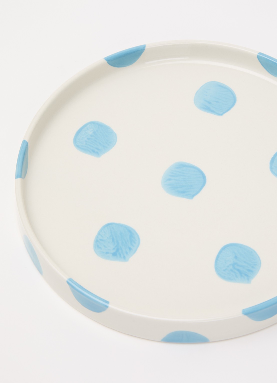 vtwonen Dots ontbijtbord 20 cm  - detail 3 lichtblauw