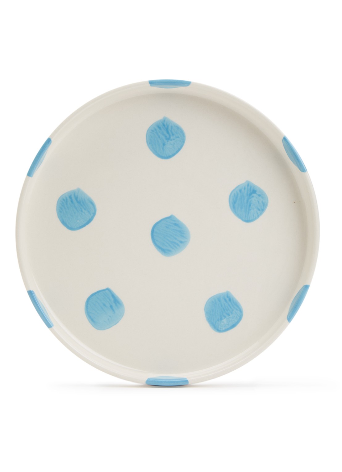 vtwonen Dots ontbijtbord 20 cm  - voorkant lichtblauw
