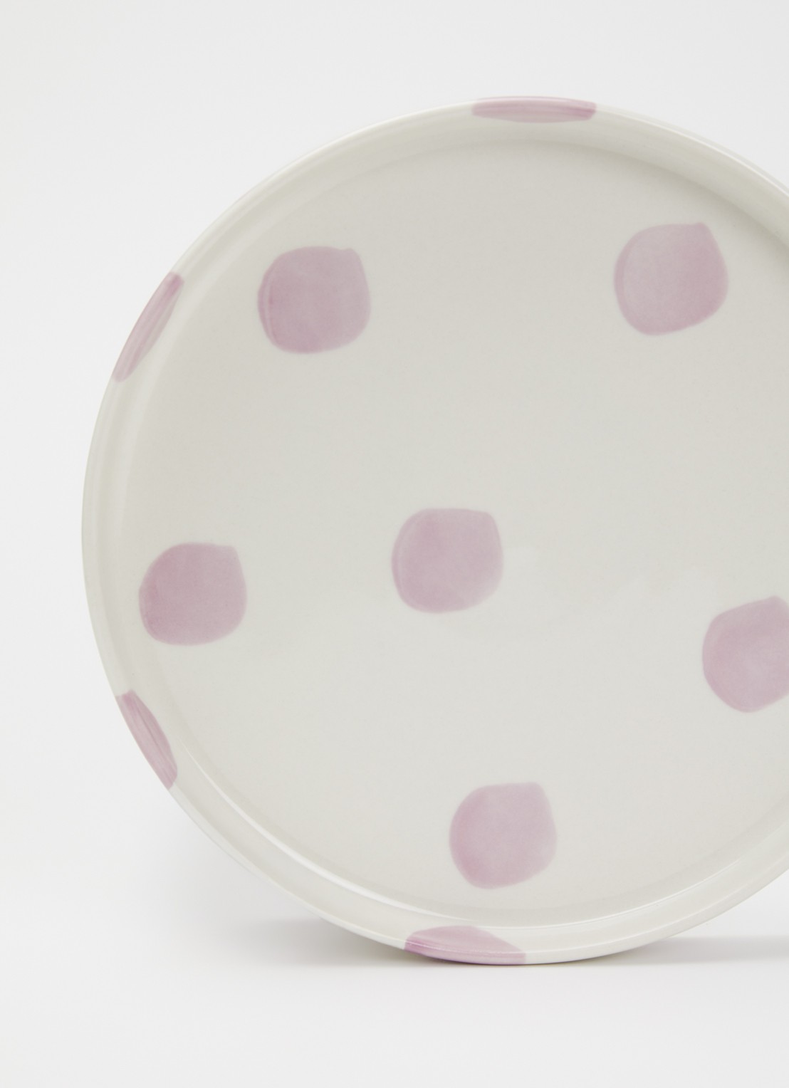 vtwonen Dots ontbijtbord 20 cm  - detail lila