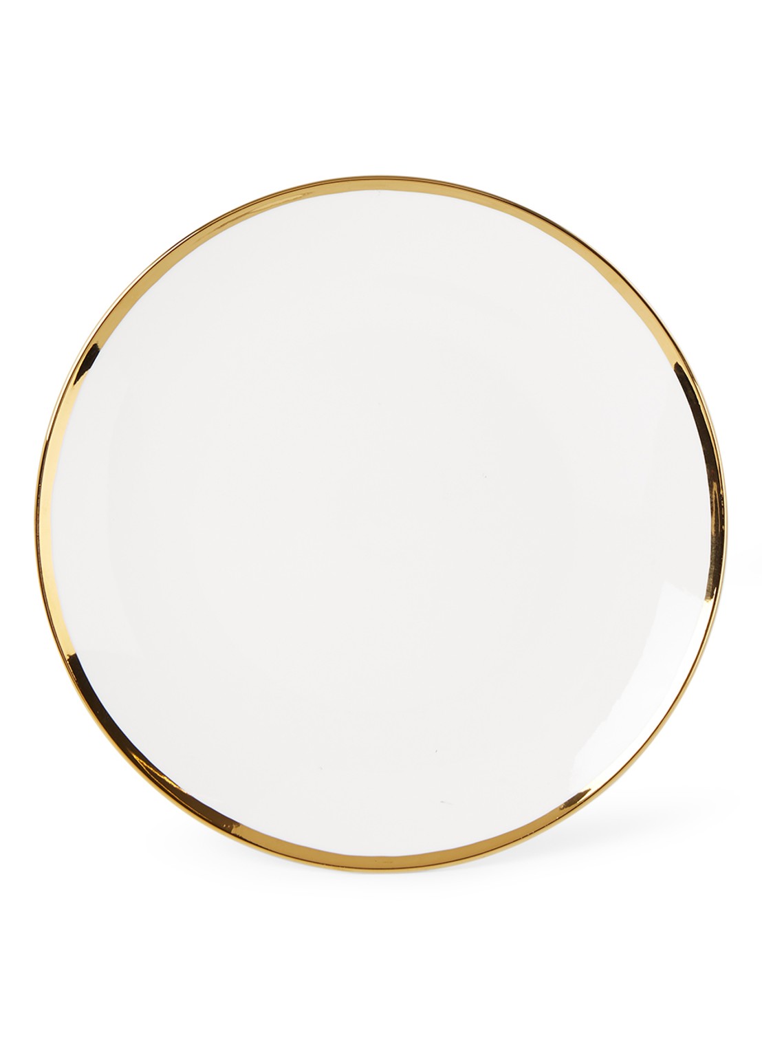 vtwonen Gold dinerbord 25,5 cm - voorkant 2 wit