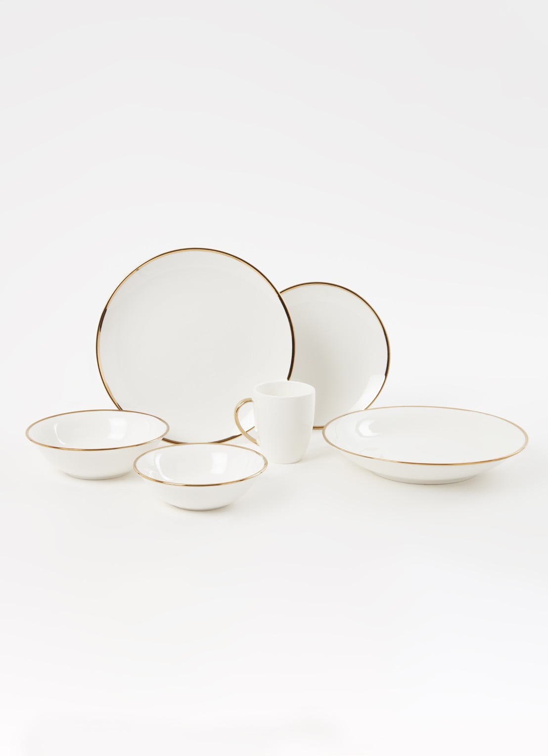 vtwonen Gold Dinnerware Raw serviesset 36-delig - voorkant 3 goud