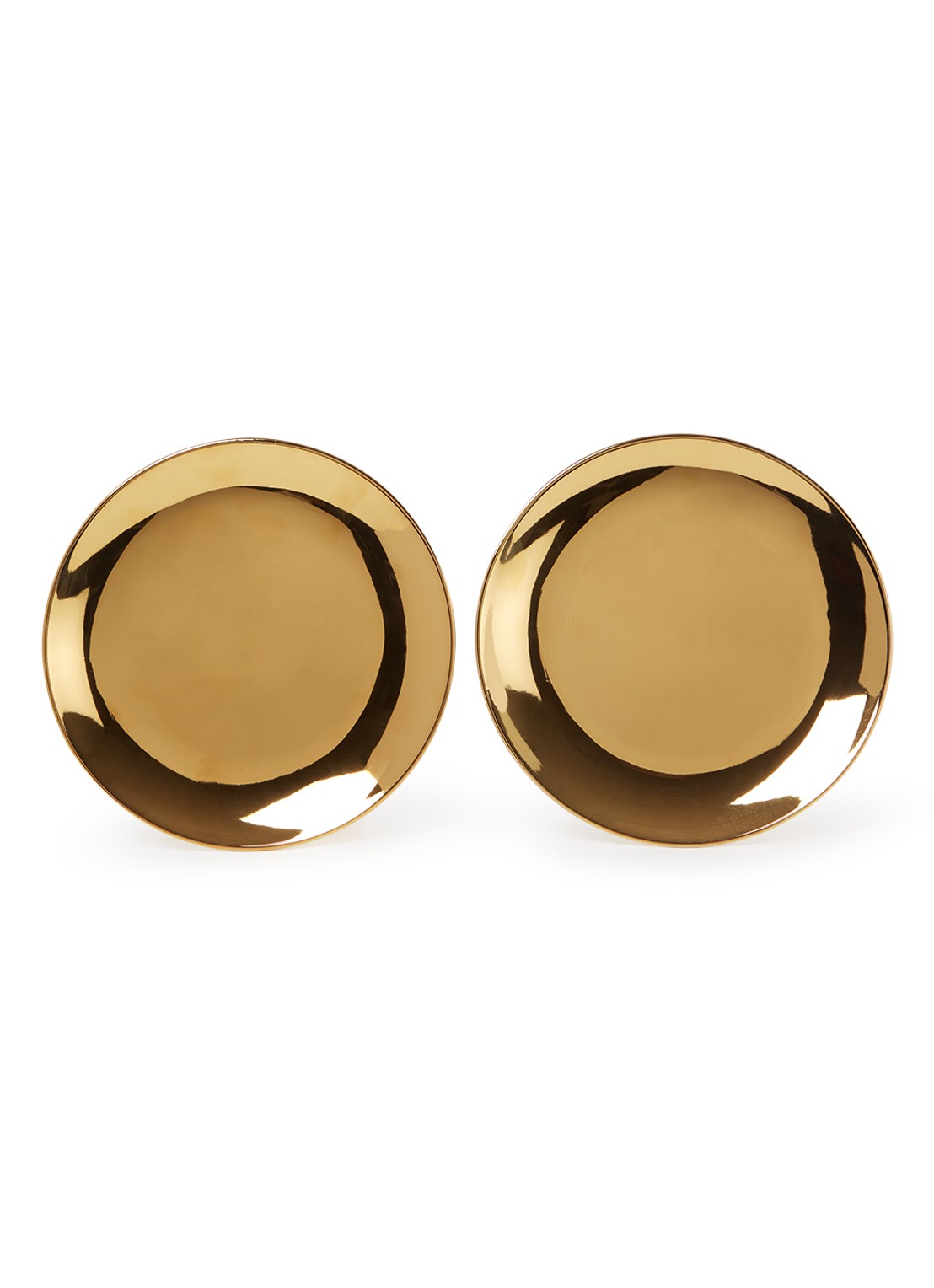 vtwonen Gold ontbijtbord 20 cm set van 2 - voorkant goud