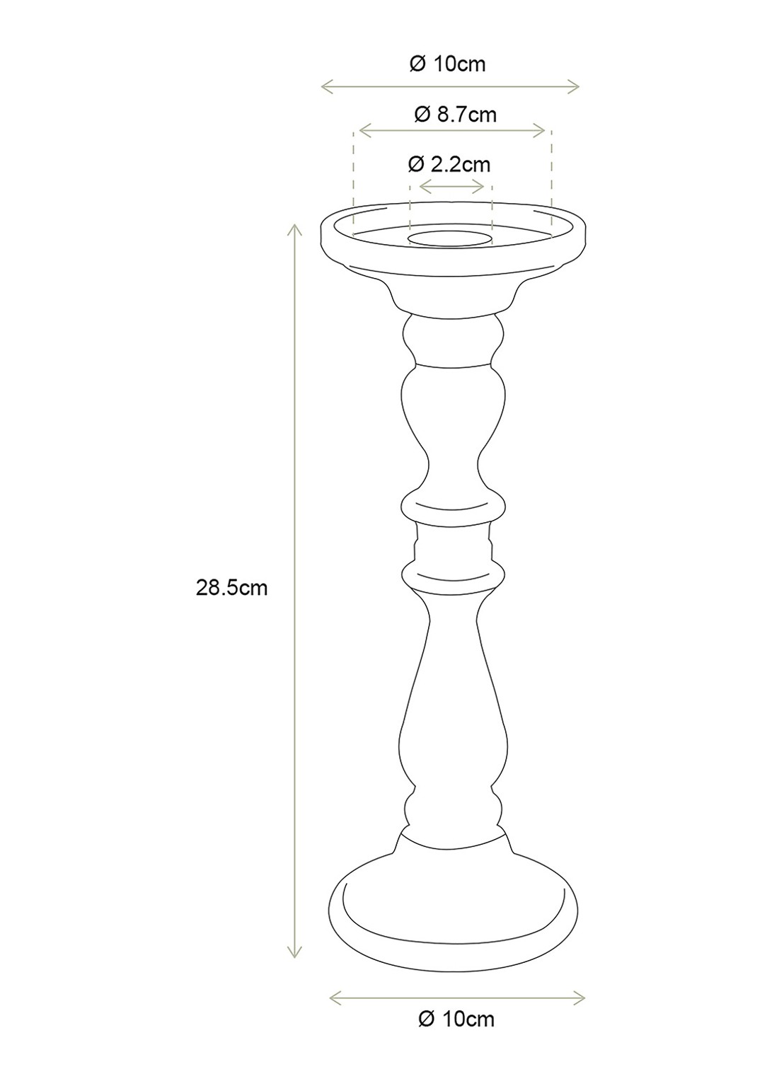 vtwonen Kandelaar 28,5 cm - detail 4 transparant