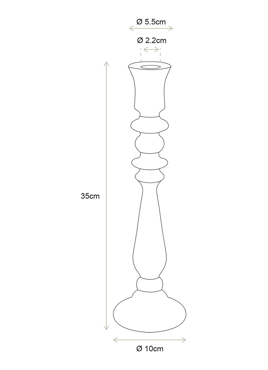vtwonen Kandelaar 35 cm - detail 4 transparant