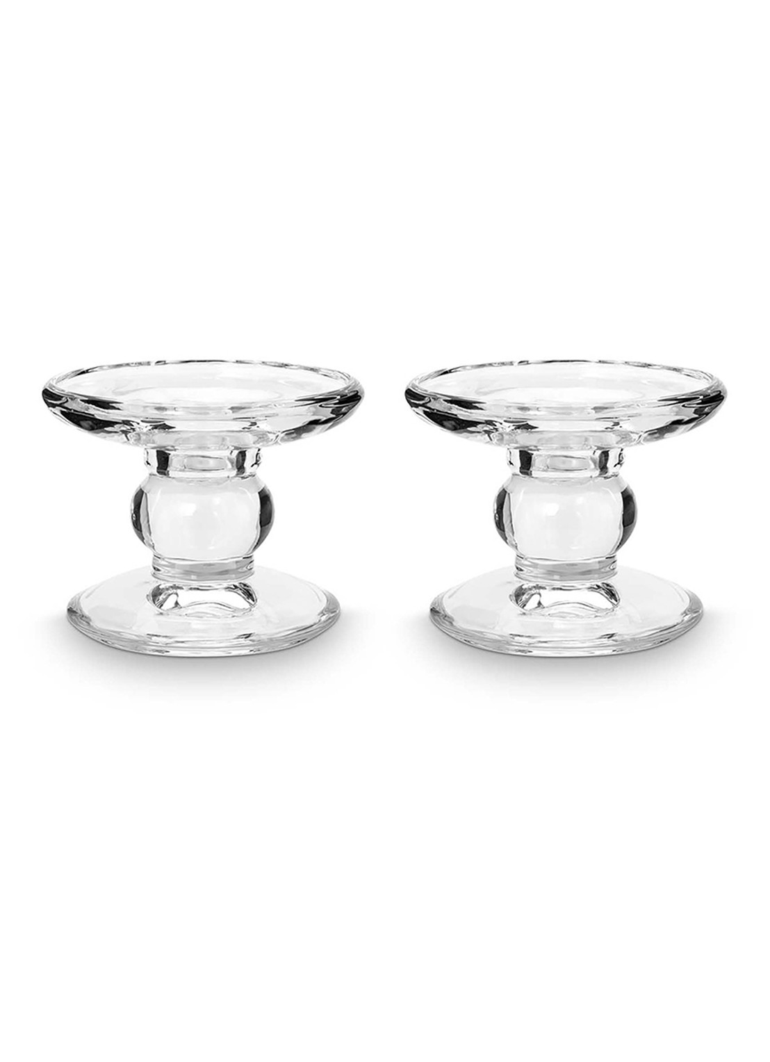vtwonen Kandelaar 7,3 cm set van 2 - voorkant transparant