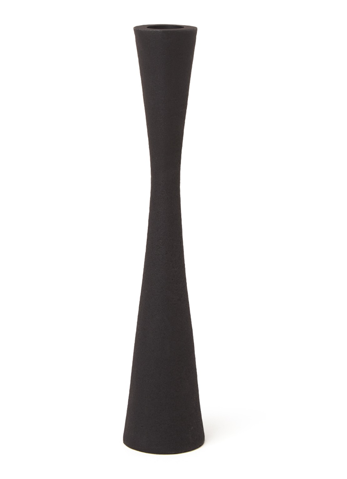 vtwonen Metal Black L kandelaar 26 cm - voorkant zwart