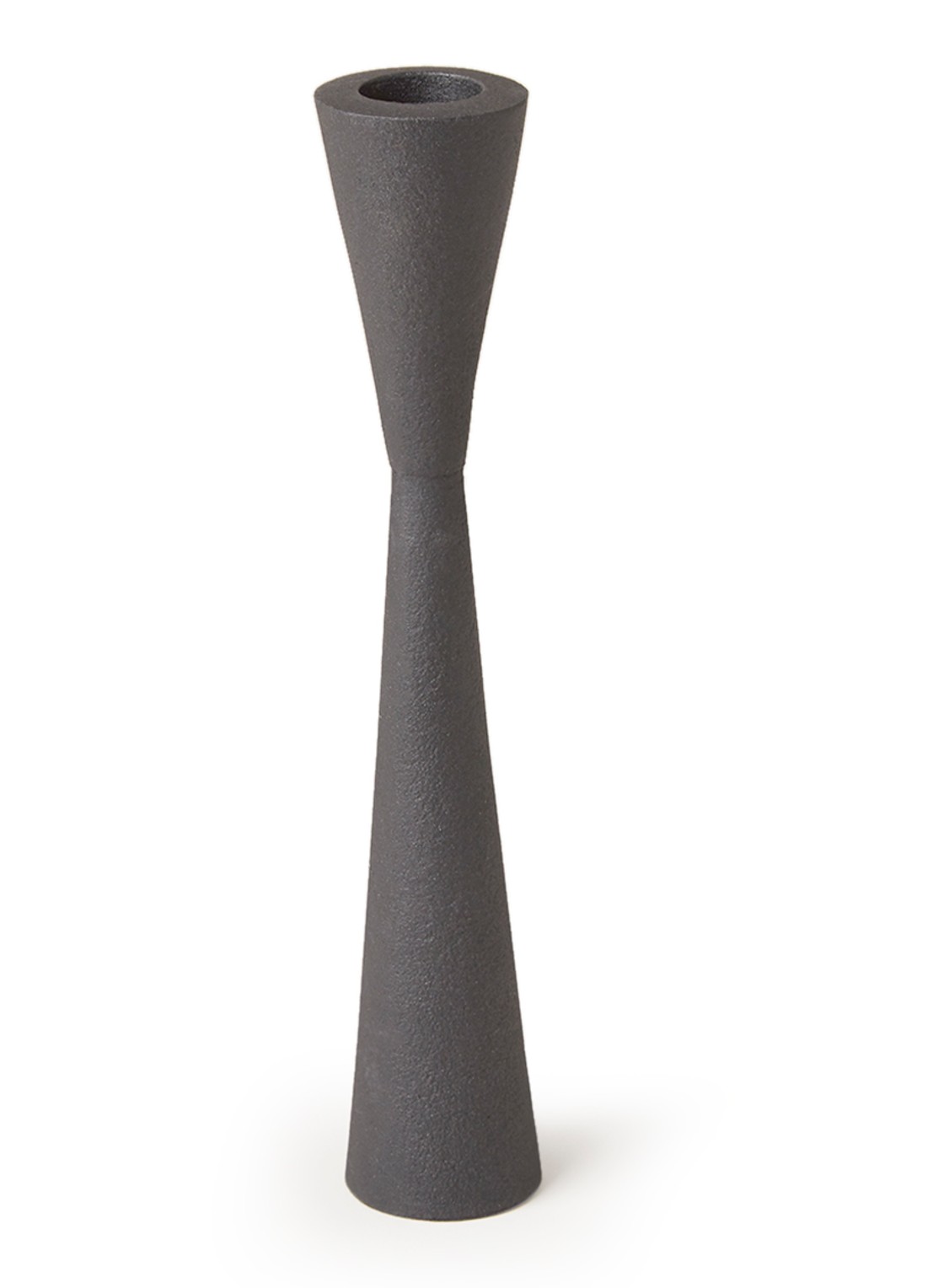 vtwonen Metal Black M kandelaar 16 cm - voorkant zwart
