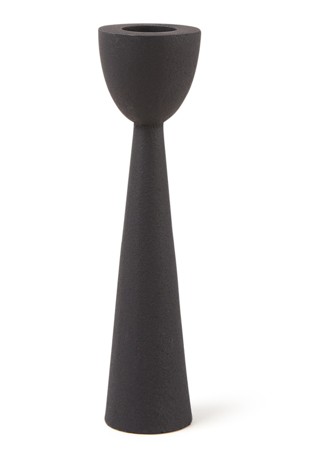 vtwonen Metal Black S kandelaar 16 cm - voorkant 2 zwart