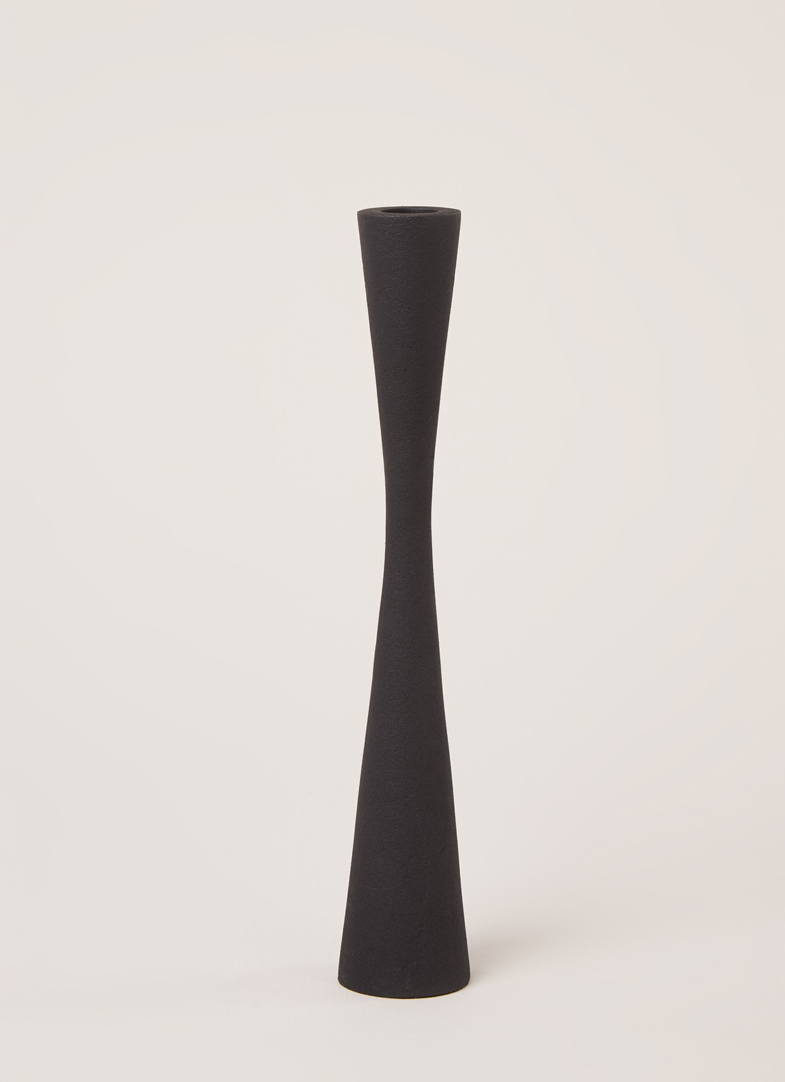 vtwonen Metal Black XL kandelaar 30 cm - voorkant 2 zwart