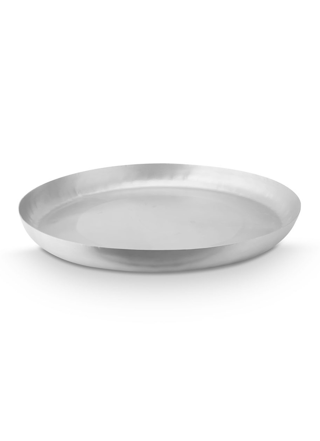 vtwonen Metal Silver schaal 55 cm - voorkant zilver