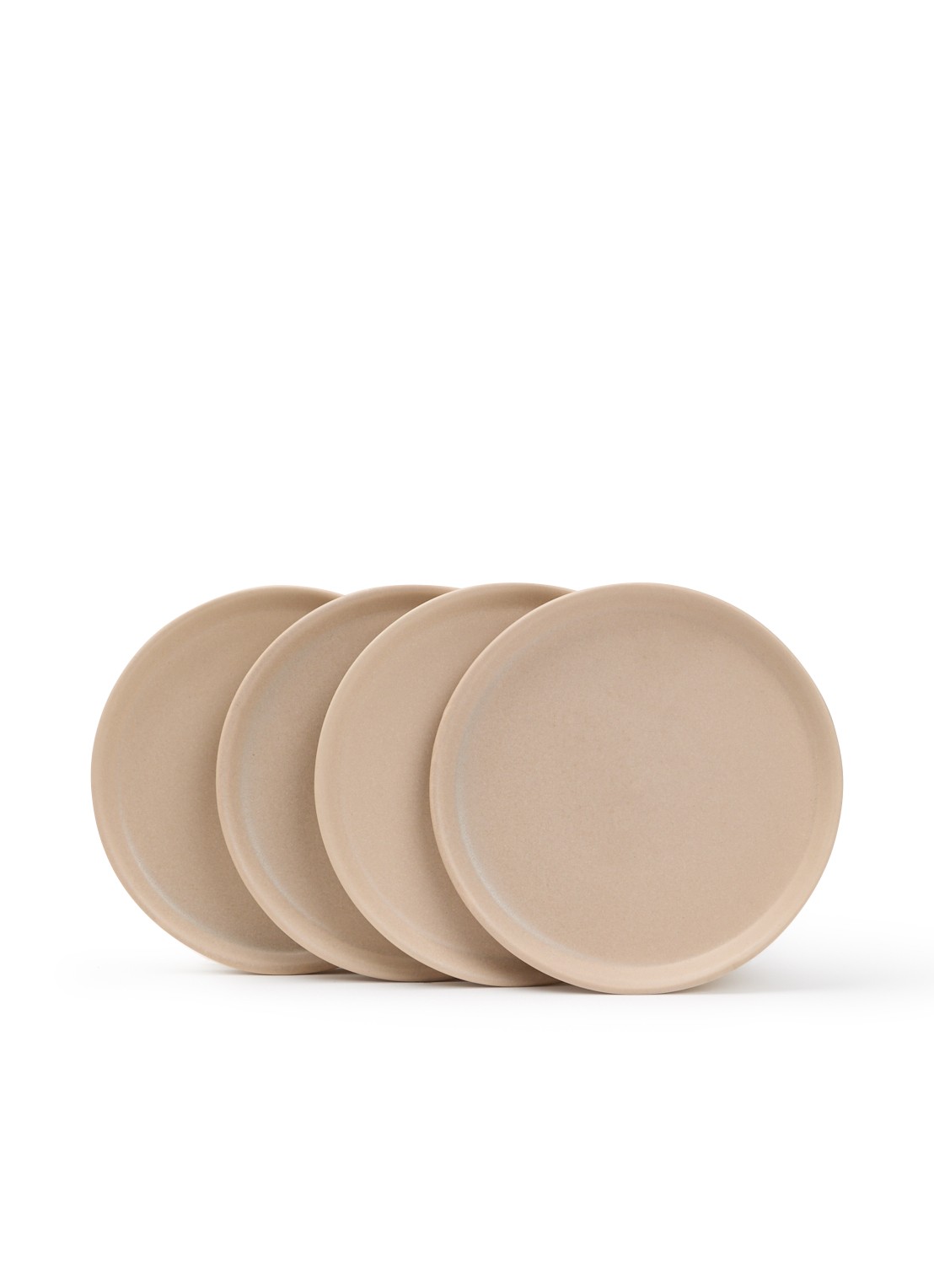 vtwonen Ontbijtbord 17 cm set van 4 - voorkant 3 beige