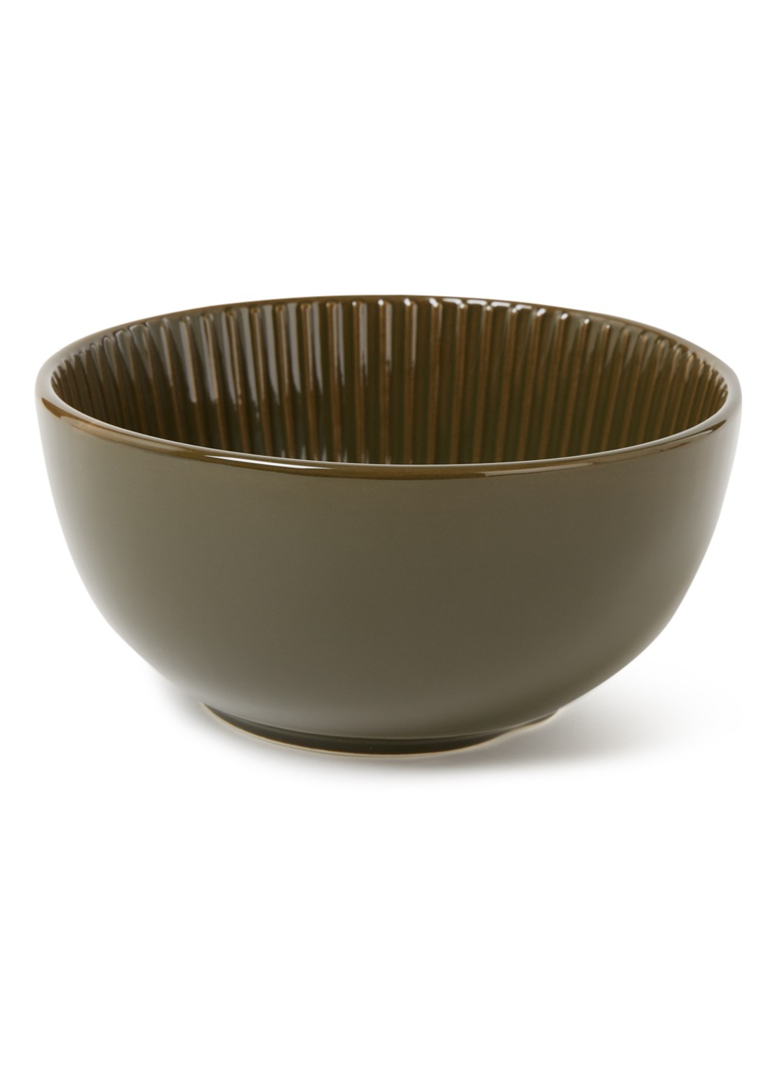 vtwonen Relievo saladeschaal 20,5 cm - voorkant legergroen