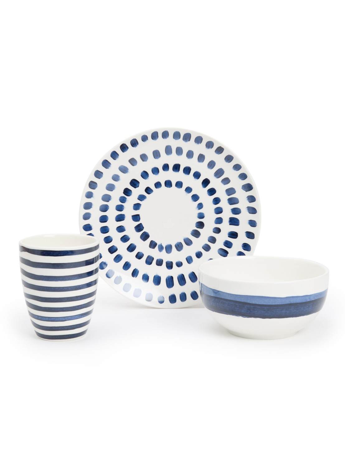 vtwonen Serviesset 3-delig - voorkant 2 blauw