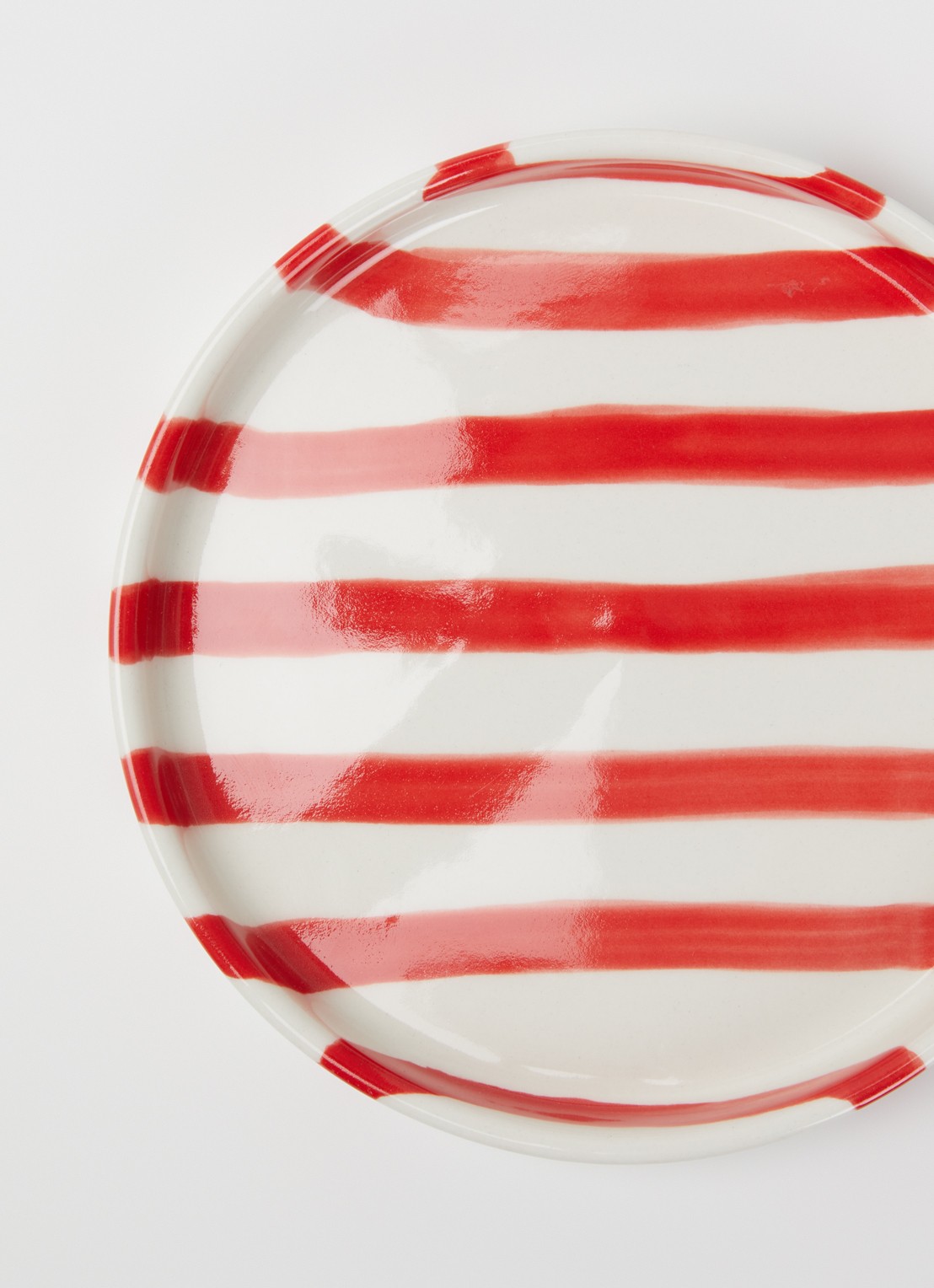 vtwonen Stripes gebaksbordje 13 cm  - detail 3 rood