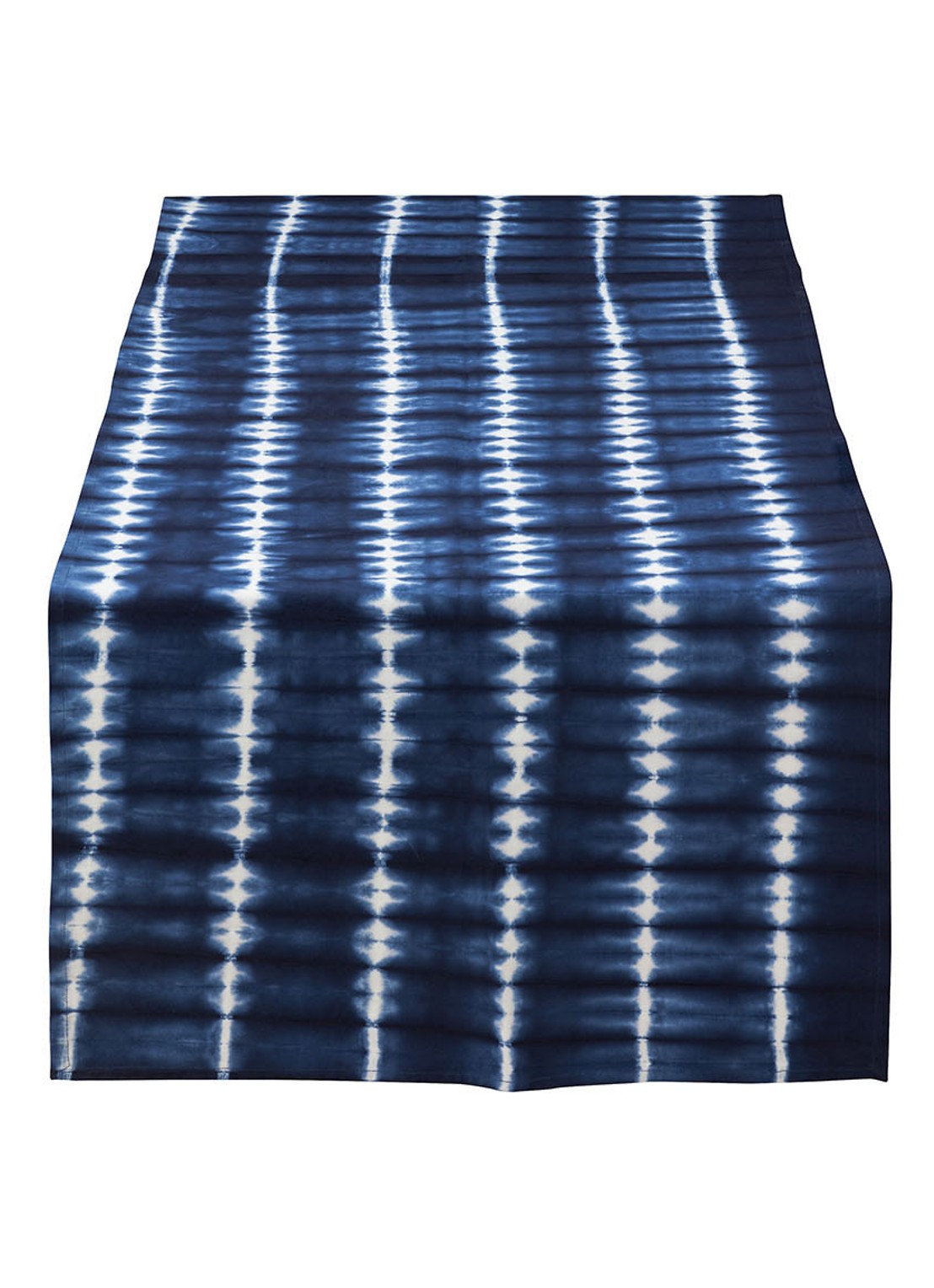 vtwonen Tafelloper met tie-dye dessin 60 x 180 cm - voorkant 3 donkerblauw