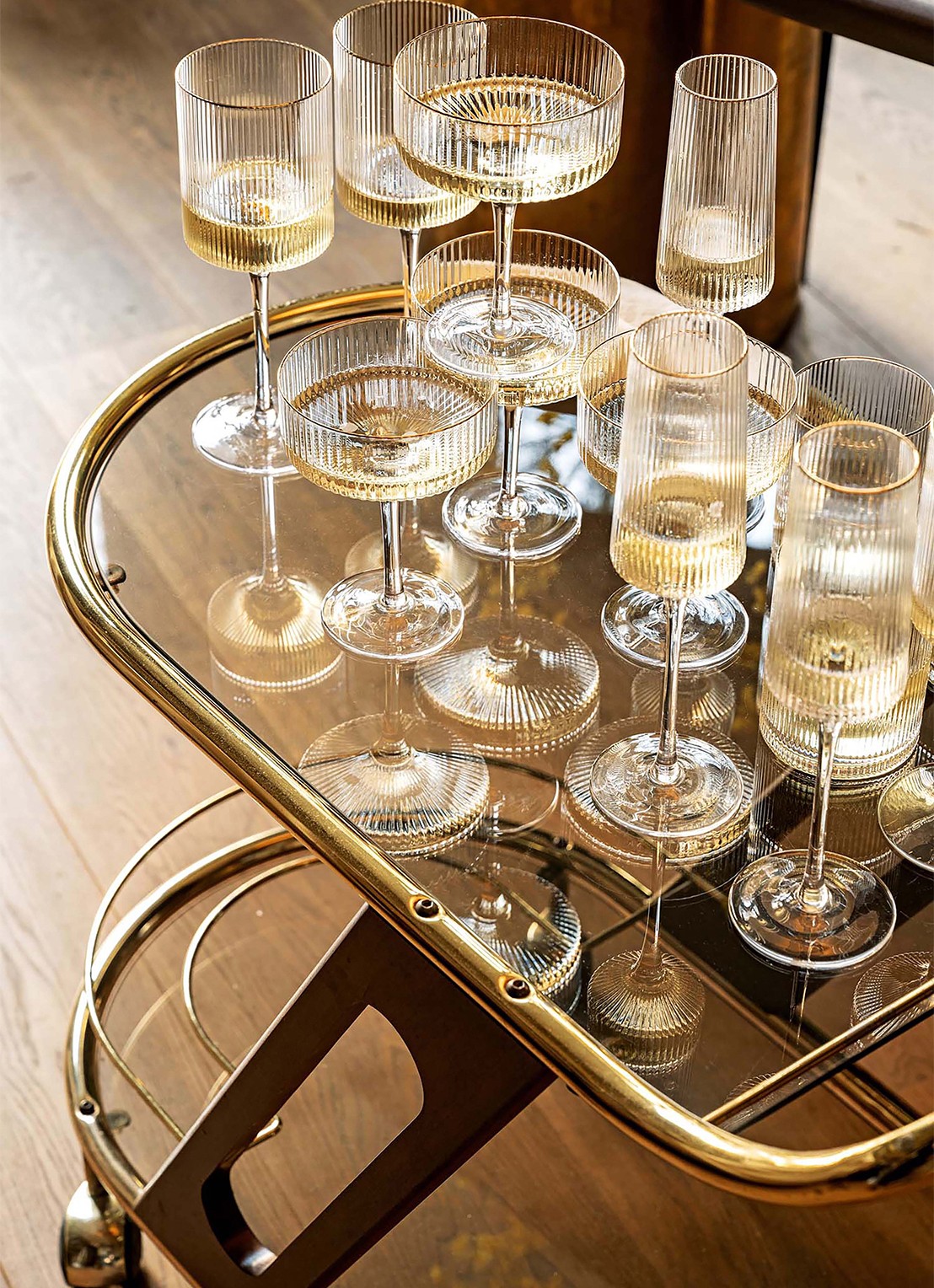 vtwonen Wijnglas 40 cl - detail goud