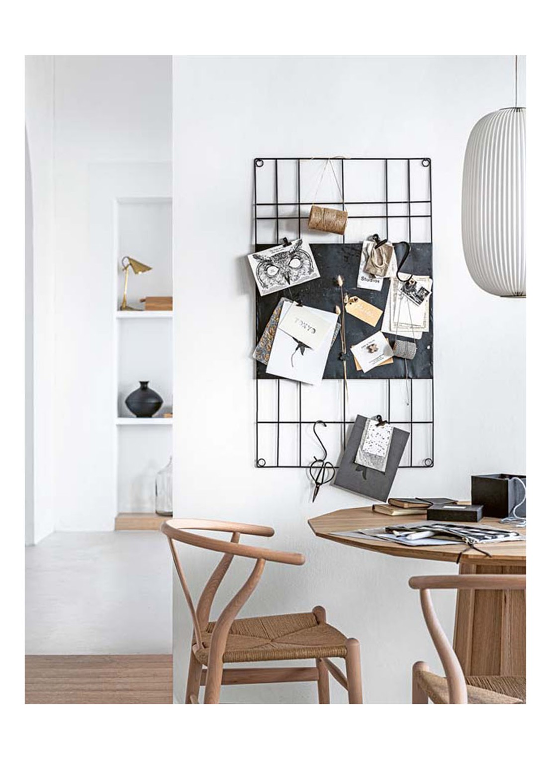 vtwonen Wire memobord 60 x 105 cm - voorkant 4 zwart