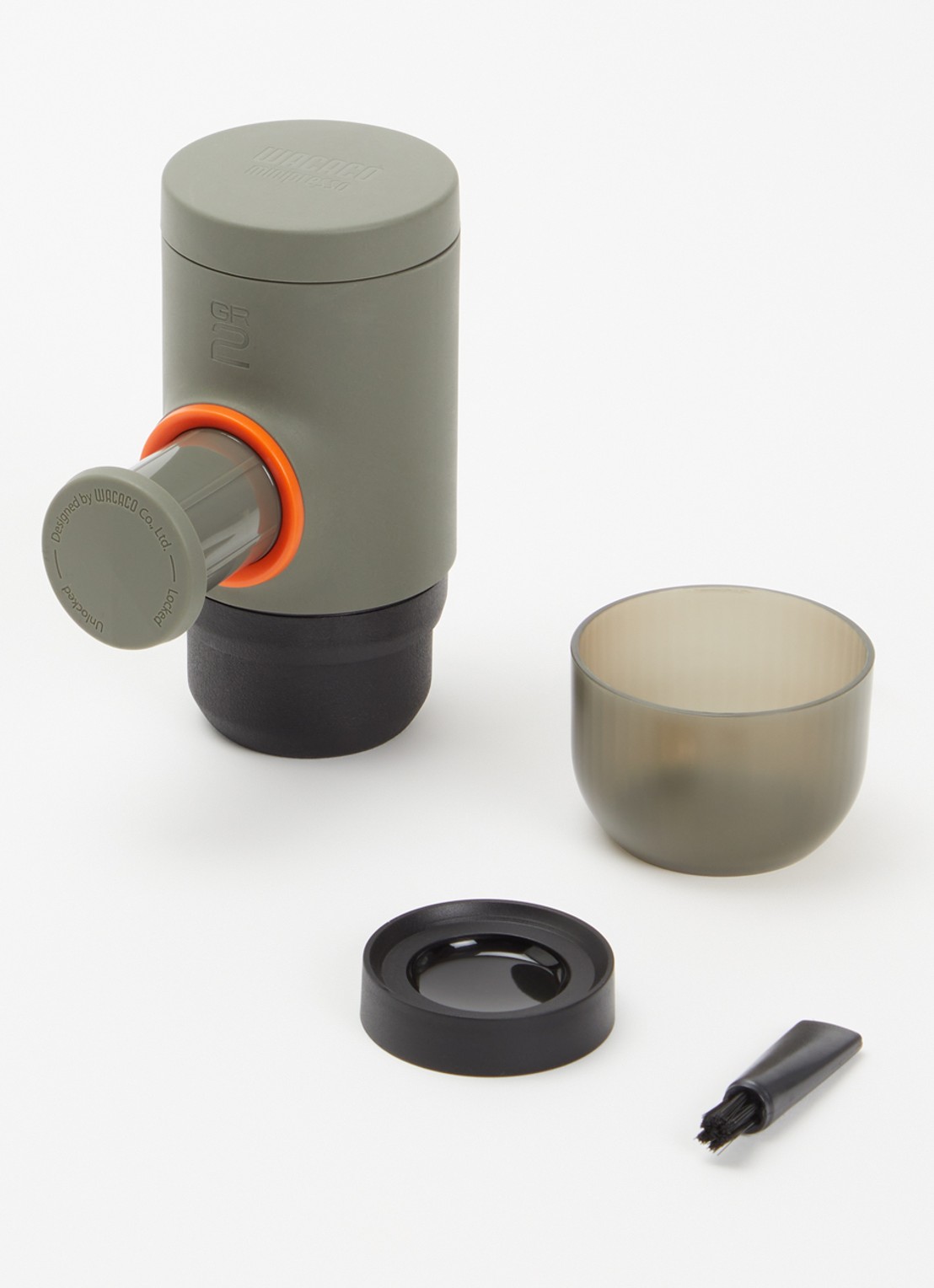 Wacaco Minipresso NS2 capsule espressomaker  - voorkant 2 olijfgroen