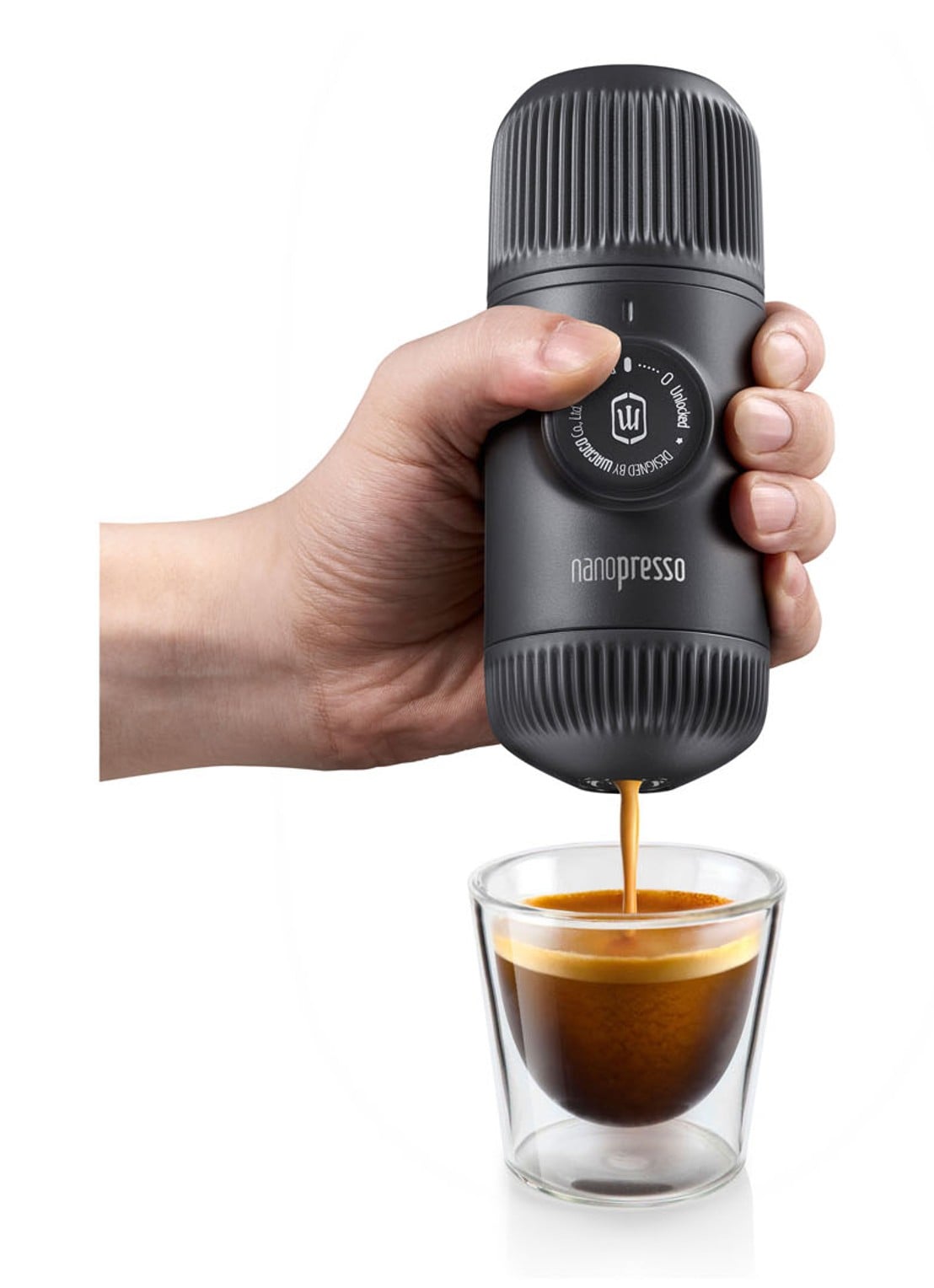 Wacaco Nanopresso draagbare espressomachine - detail 2 zwart