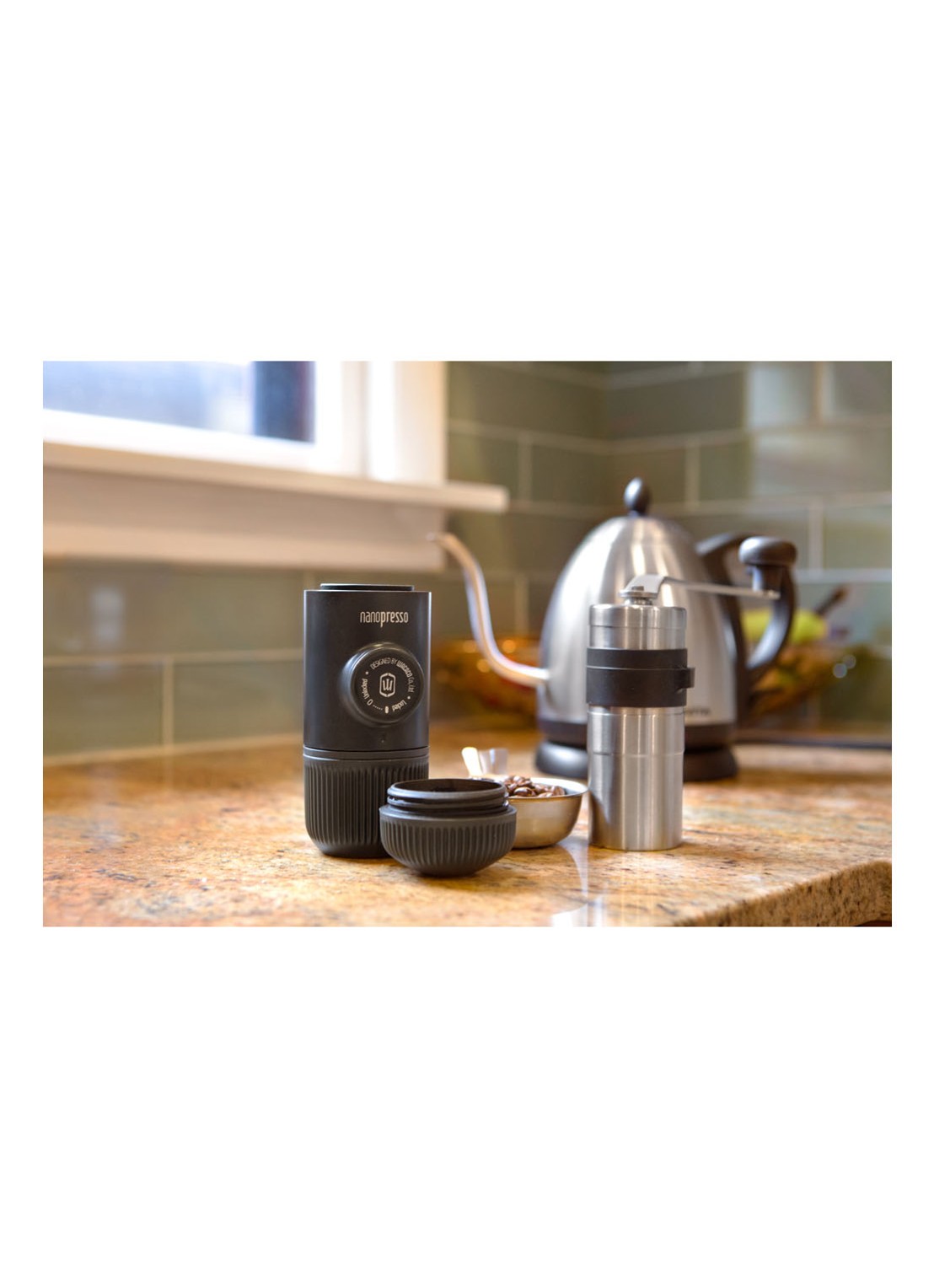 Wacaco Nanopresso draagbare espressomachine - detail 3 zwart