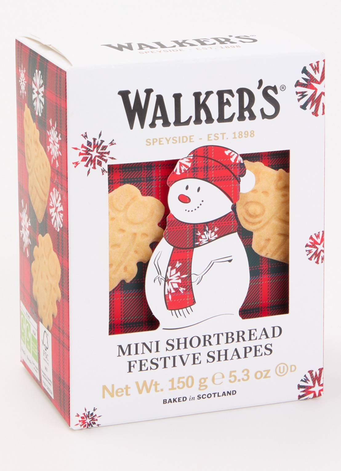 Walkers Mini Shortbread Festive Shapes zandkoekjes 150 gram - voorkant 2 undefined