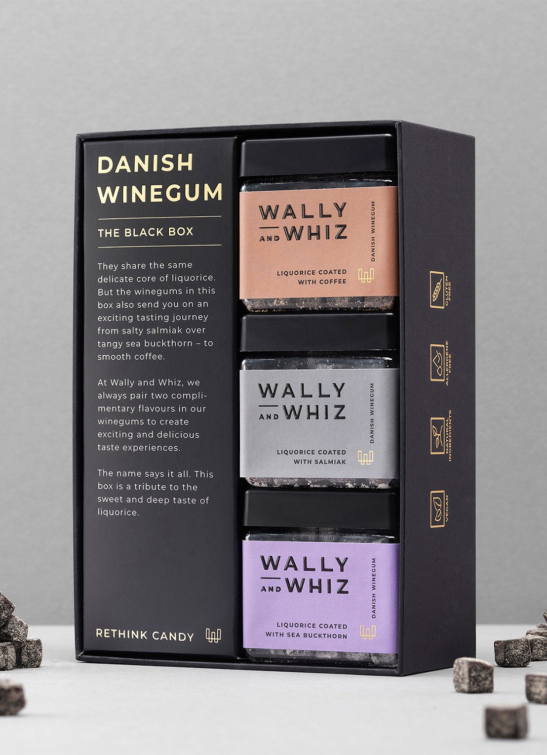 Wally and Whiz Black Box winegums 420 gram set van 3 - voorkant 2 undefined