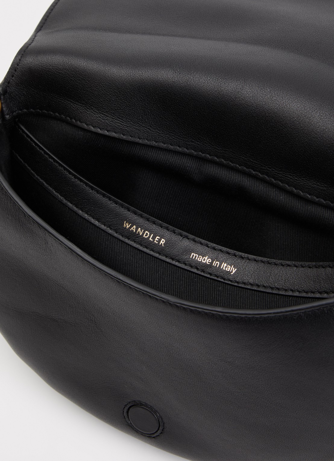 Wandler Kate crossbodytas van kalfsleer - detail 2 zwart
