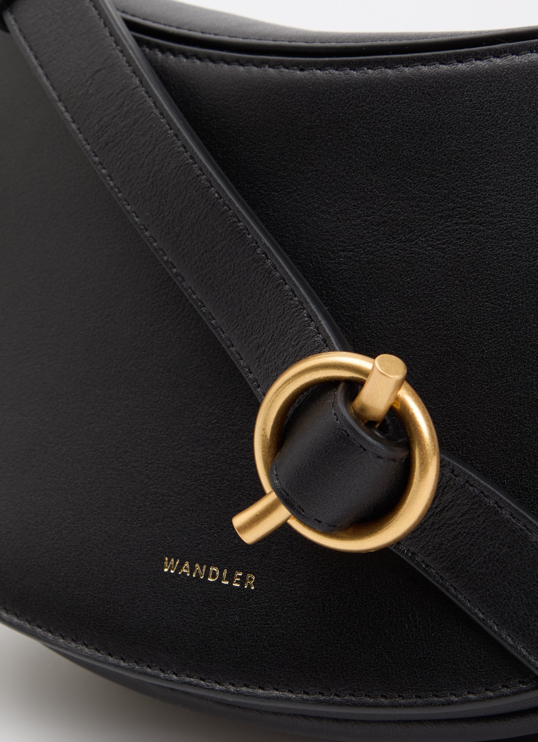 Wandler Kate crossbodytas van kalfsleer - detail 4 zwart