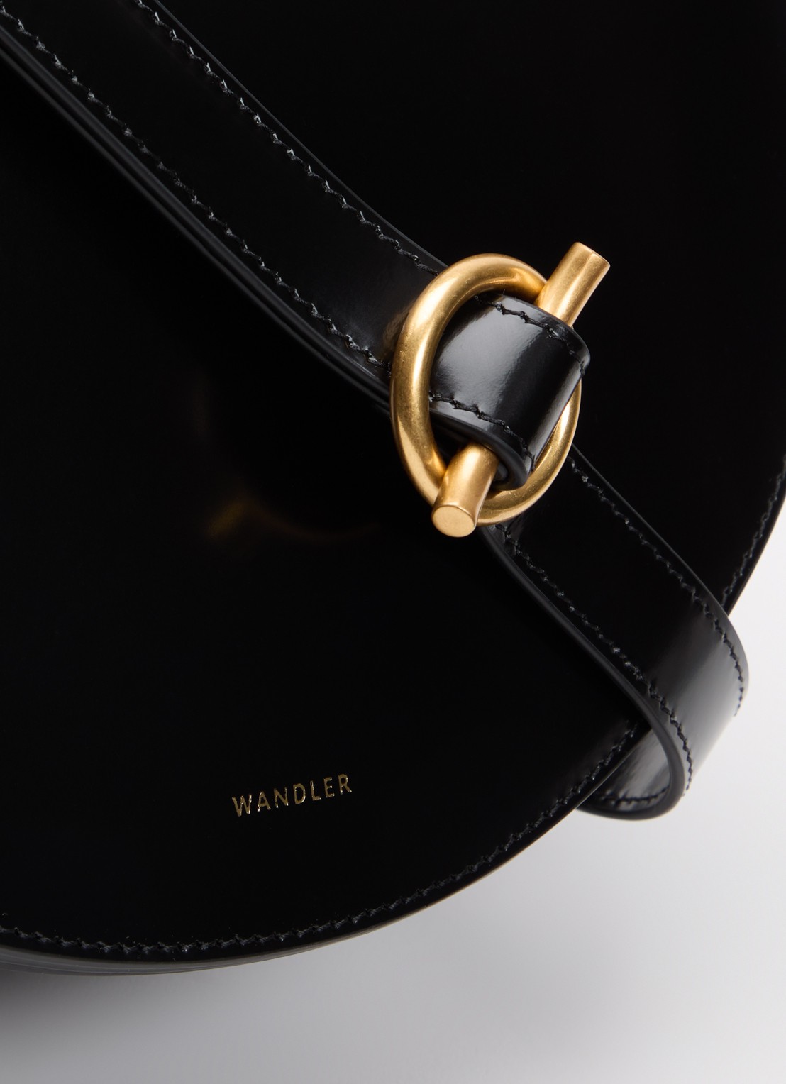 Wandler Kate crossbodytas van kalfsleer - detail 5 zwart