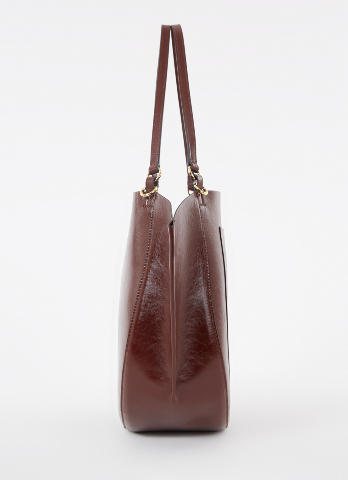 Wandler Mia shopper van kalfsleer - detail 6 kastanjebruin