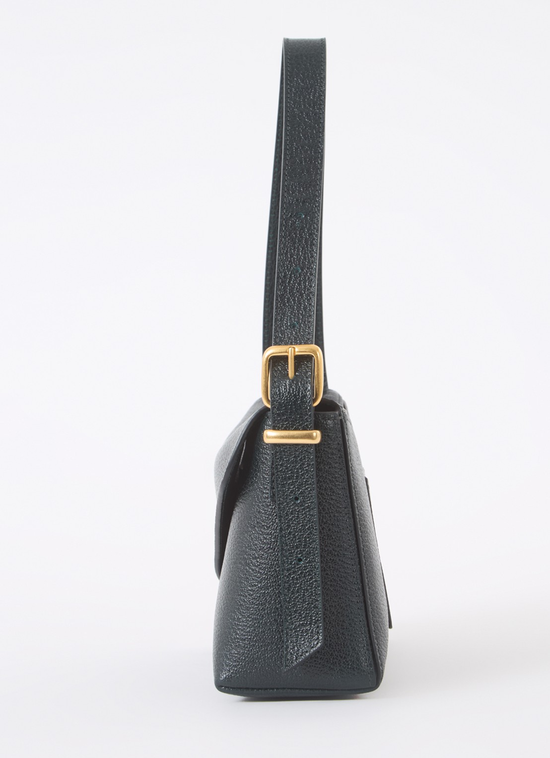 Wandler Oscar Baguette schoudertas van kalfsleer - detail 2 donkergroen