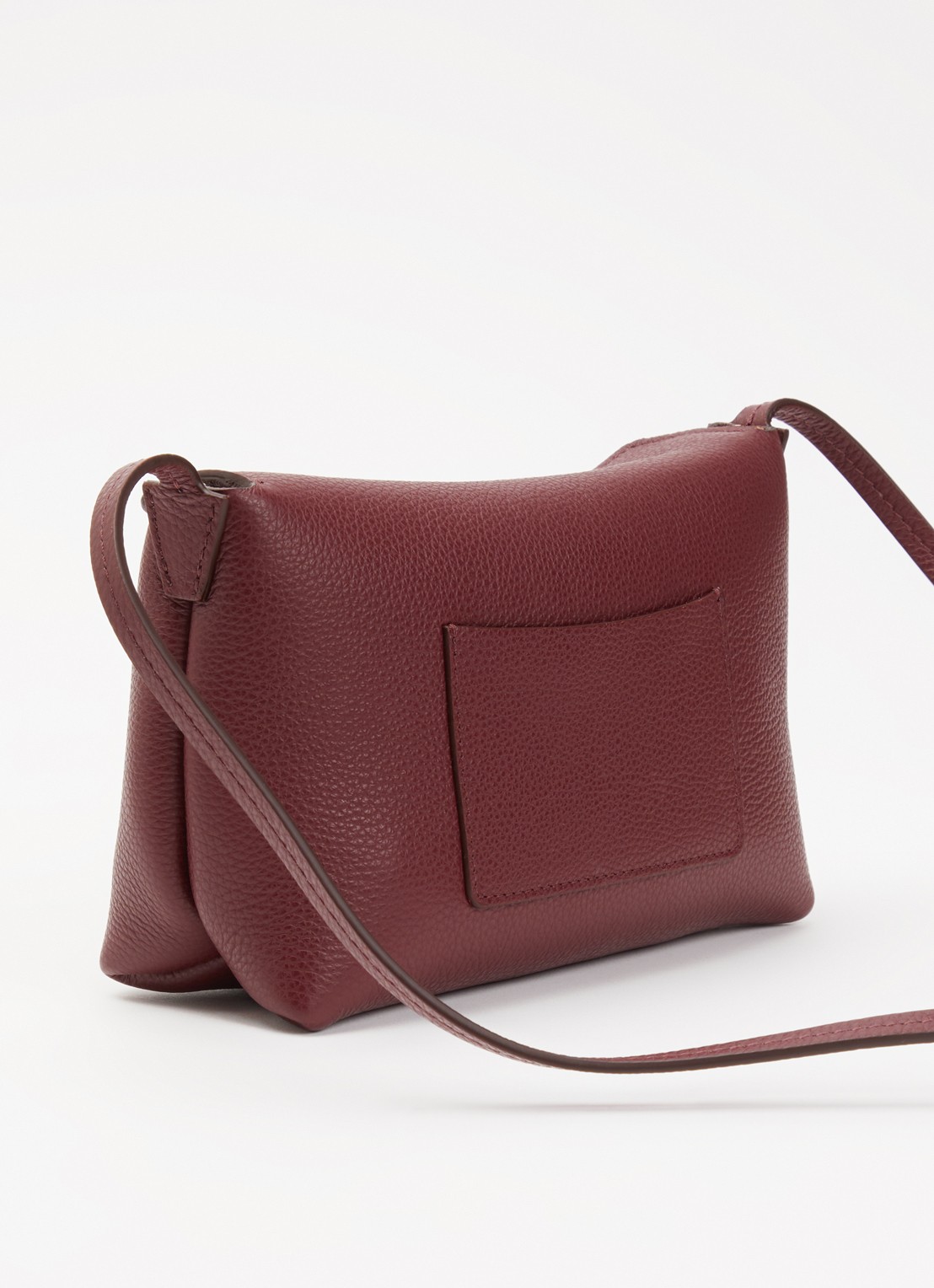 Wandler Penelope Slouch Mini schoudertas van kalfsleer - achterkant bordeauxrood