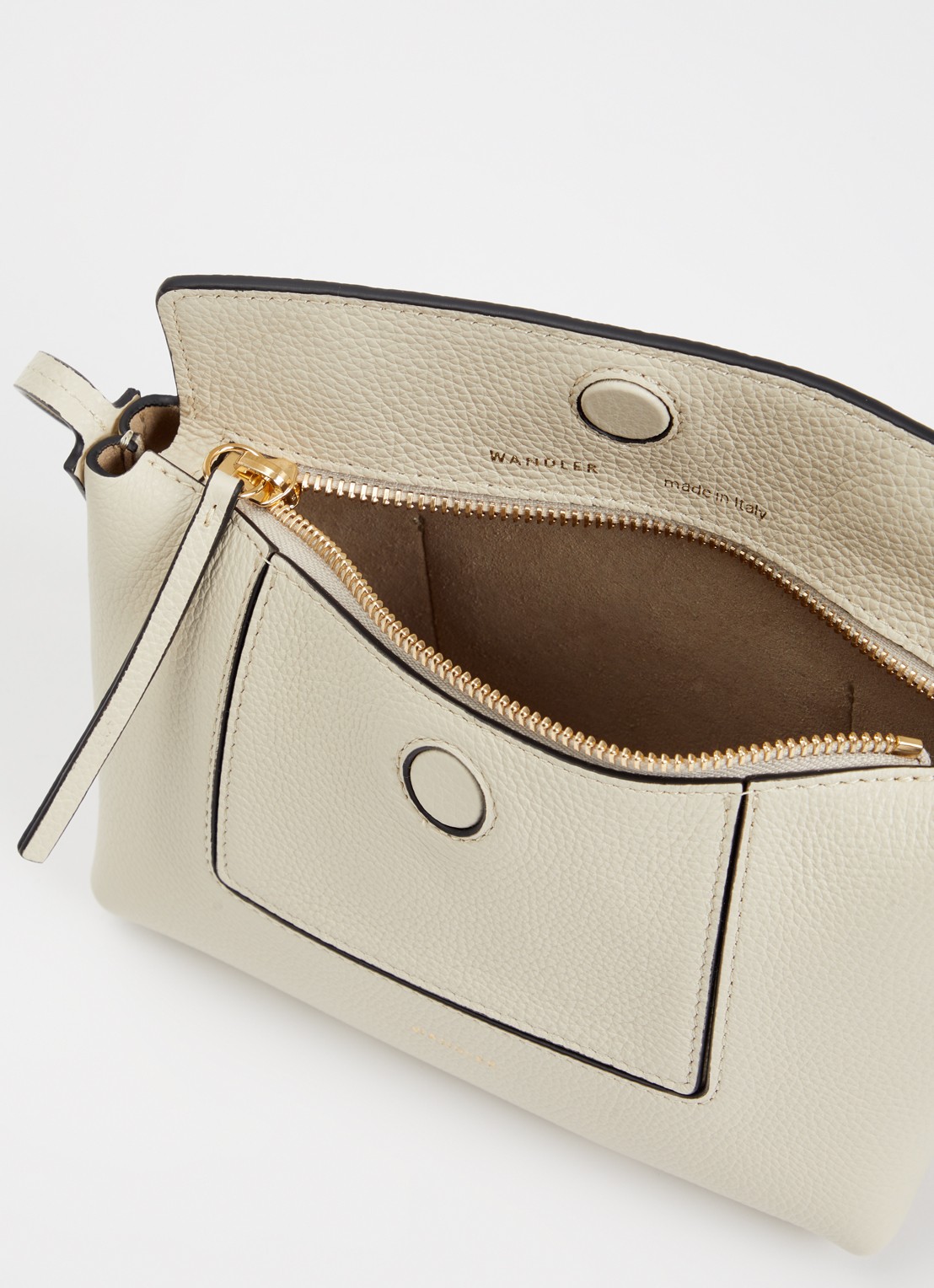 Wandler Penelope Slouch schoudertas van kalfsleer - detail 4 creme
