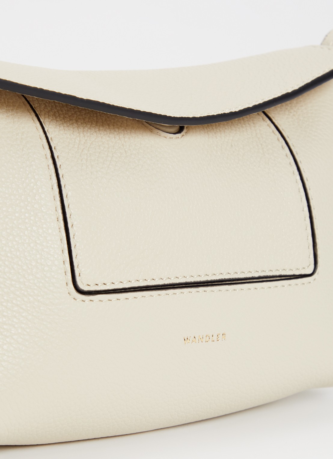 Wandler Penelope Slouch schoudertas van kalfsleer - detail 6 creme