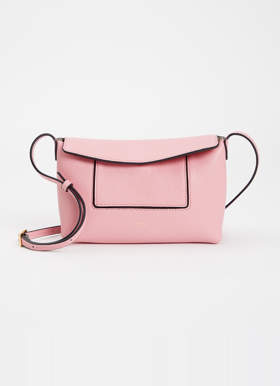 Wandler Penelope Slouch schoudertas van kalfsleer - voorkant 4 roze