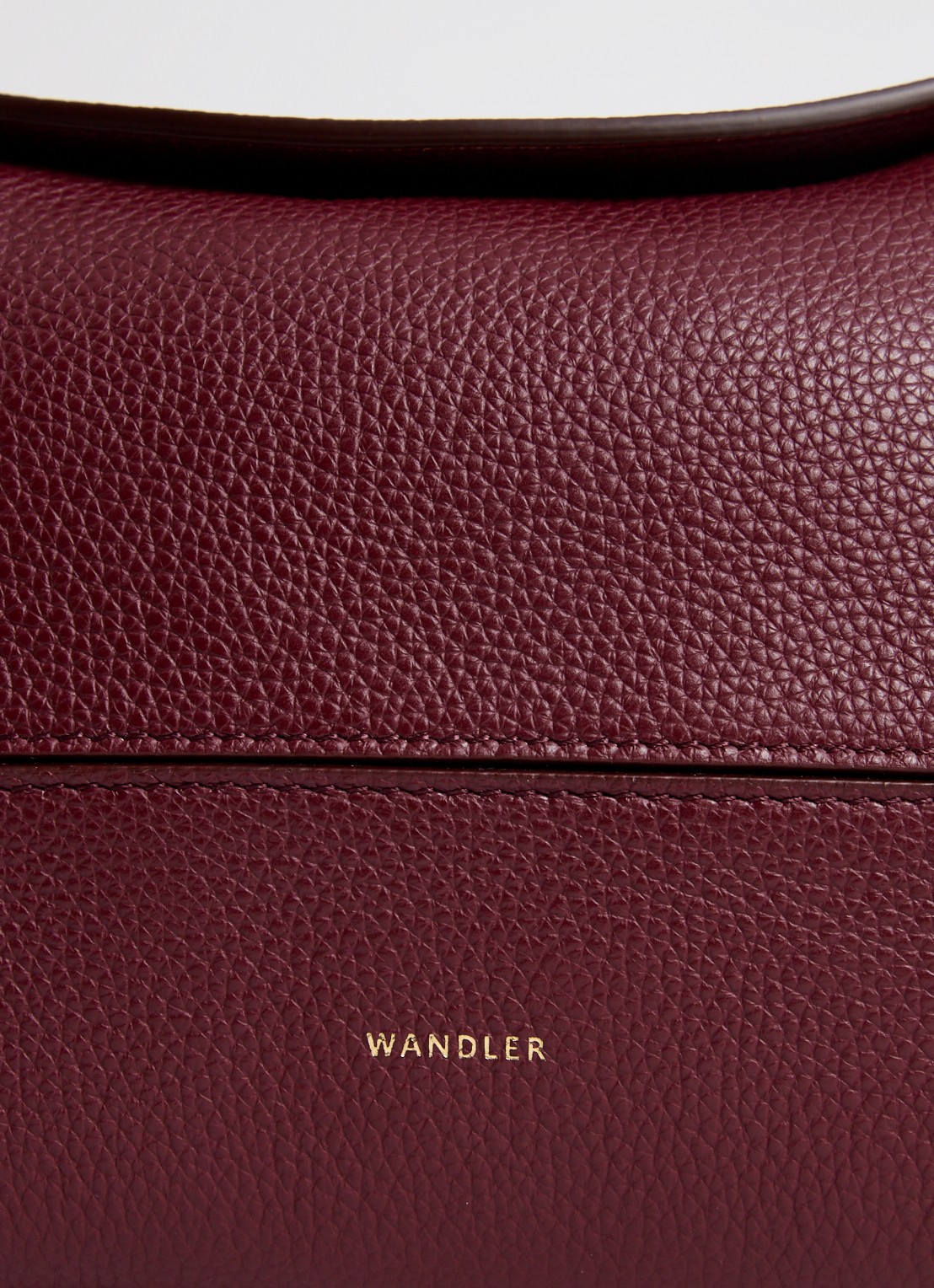 Wandler Penelope Slouch schoudertas van kalfsleer - detail 7 bordeauxrood