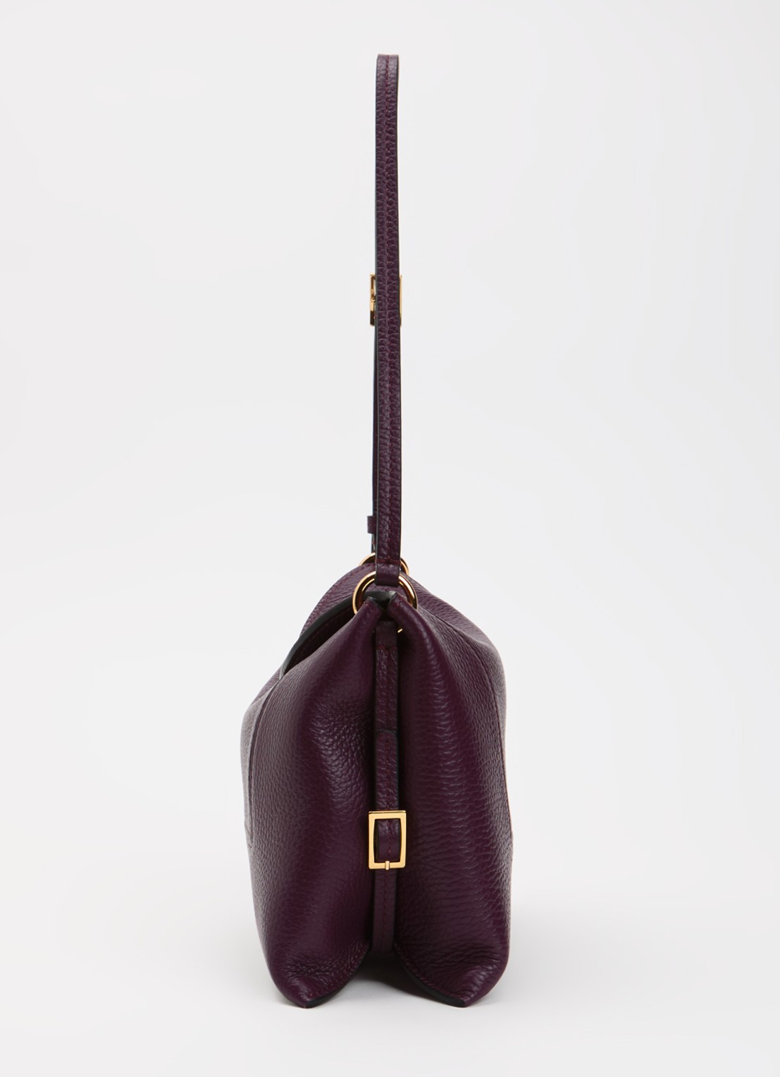 Wandler Penelope Slouch schoudertas van kalfsleer - detail 2 aubergine