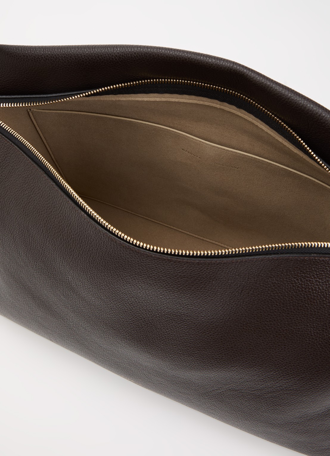 Wandler Penelope Tote schoudertas van kalfsleer - detail 3 donkerbruin
