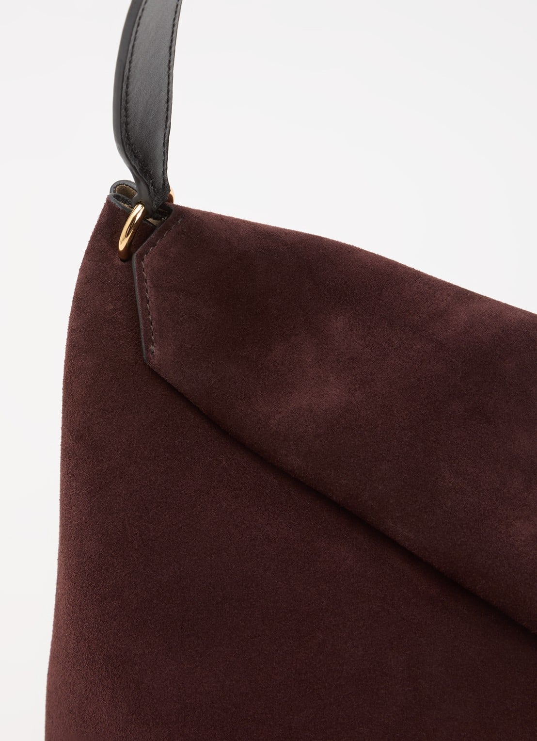 Wandler Penelope Tote schoudertas van kalfssuède - detail 5 bordeauxrood