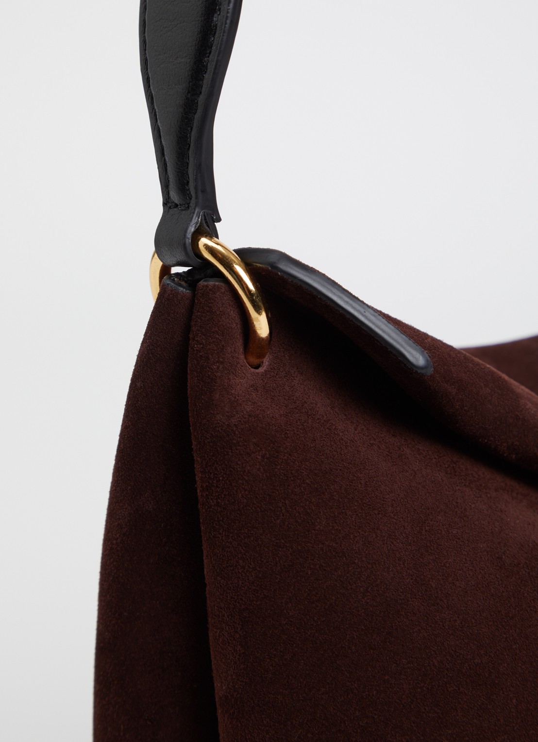Wandler Penelope Tote Small schoudertas van kalfssuède - detail 4 bordeauxrood